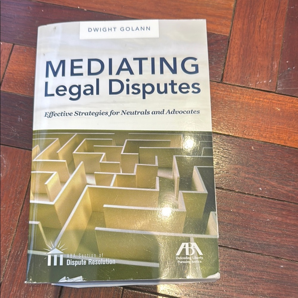 Mediating Legal Disputes Book